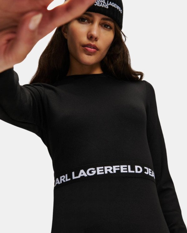 Vestidos Manga Comprida Mulher Karl Lagerfeld Negro A1W13009