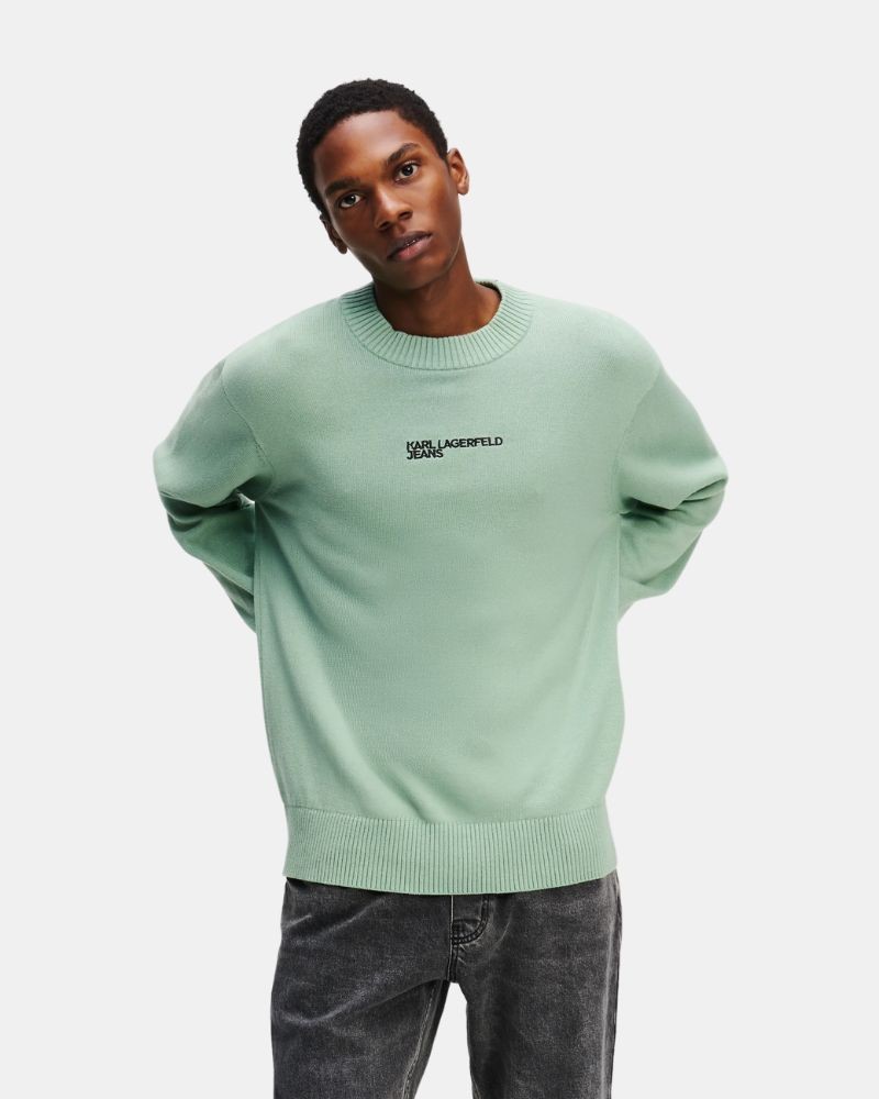 T-shirt de manga comprida Homem Karl Lagerfeld Verde A1M18049