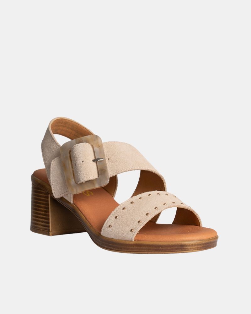  Sandalias Abiertas Mujer RKS Beige 122449
