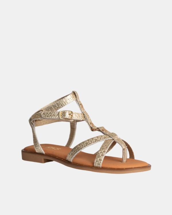  Sandalias Abiertas Mujer RKS Oro 122492