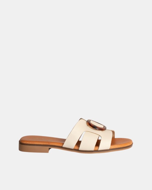 Sandalias Abertas Mulher RKS Beige 3064