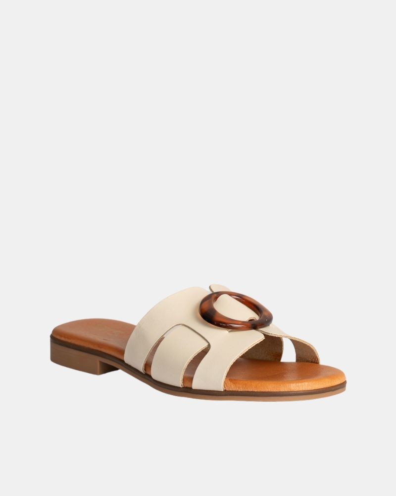 Sandalias Abertas Mulher RKS Beige 3064