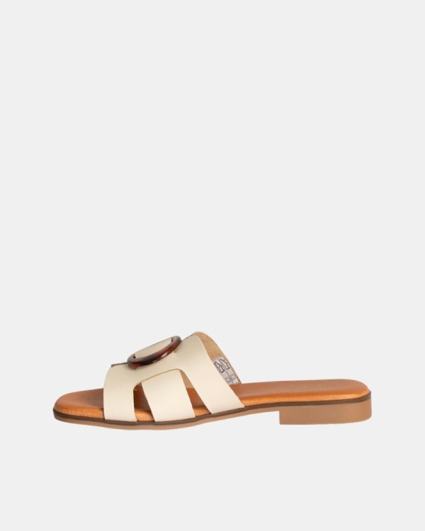  Sandalias Abiertas Mujer RKS Beige 3064