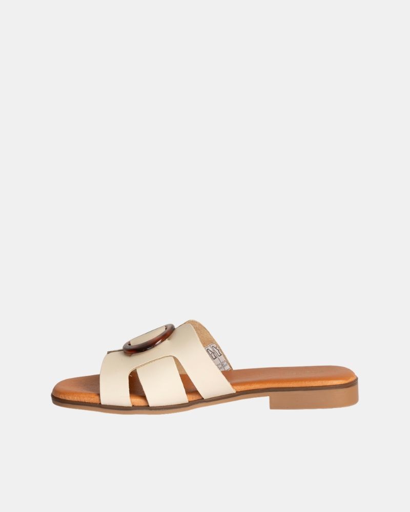  Sandalias Abiertas Mujer RKS Beige 3064