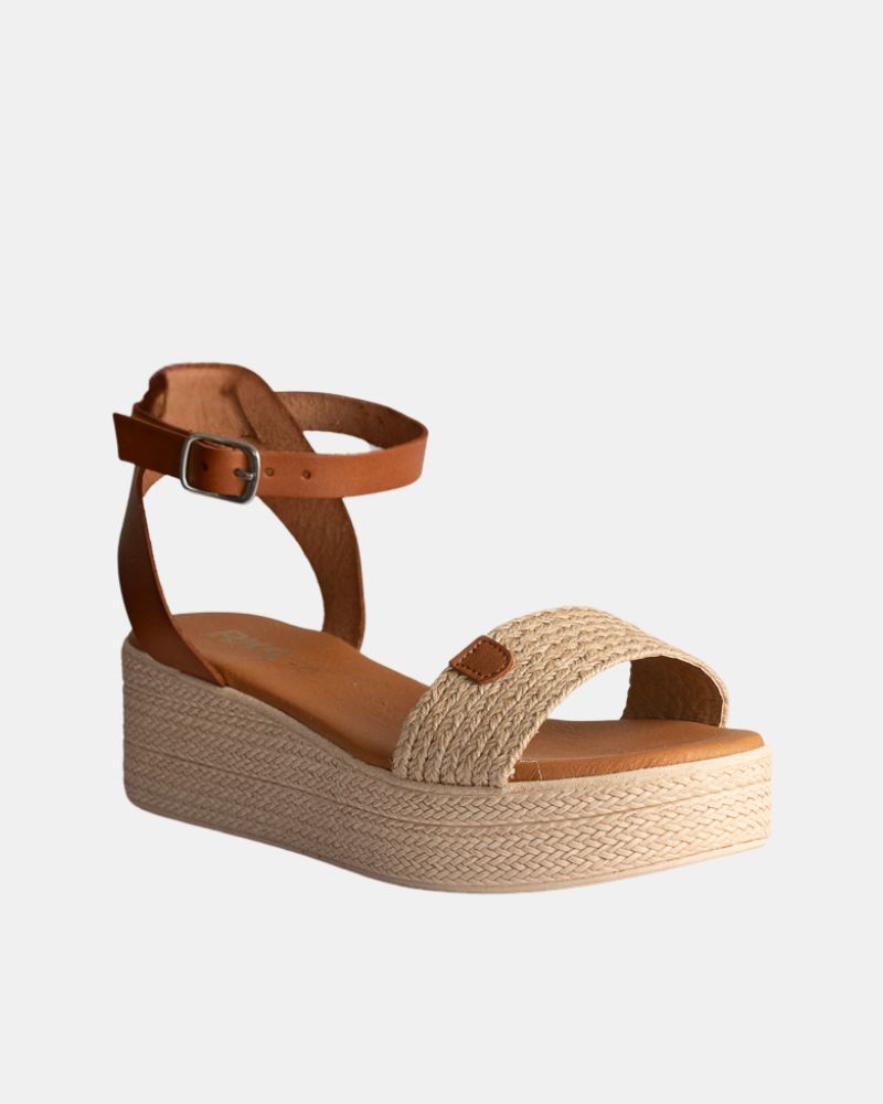 Sandalias Rafia Mujer RKS Beige 5352