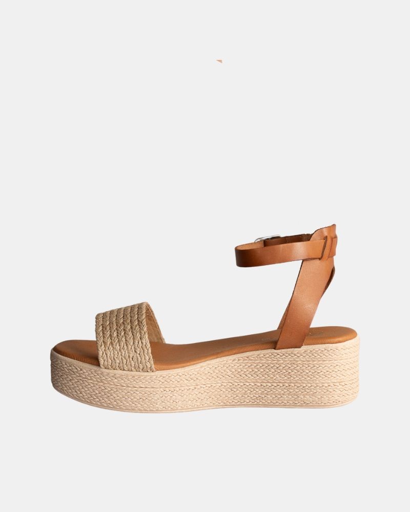  Sandalias Rafia Mujer RKS Beige 5352