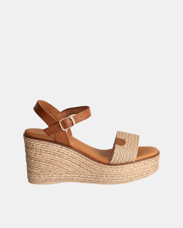  Sandalias Rafia Mujer RKS Beige 5890