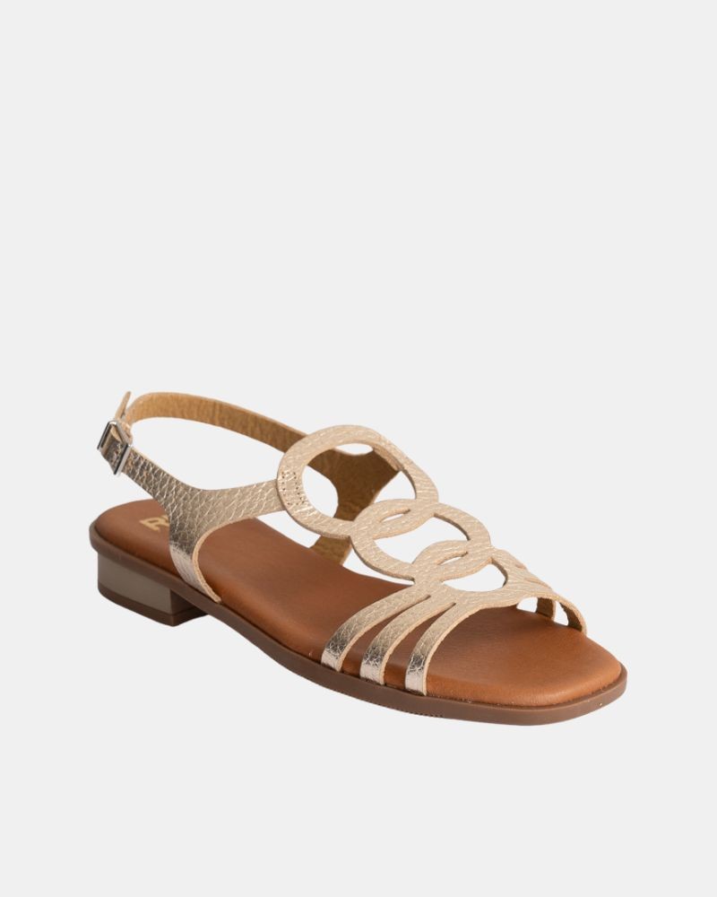  Sandalias Abiertas Mujer RKS Oro 5593