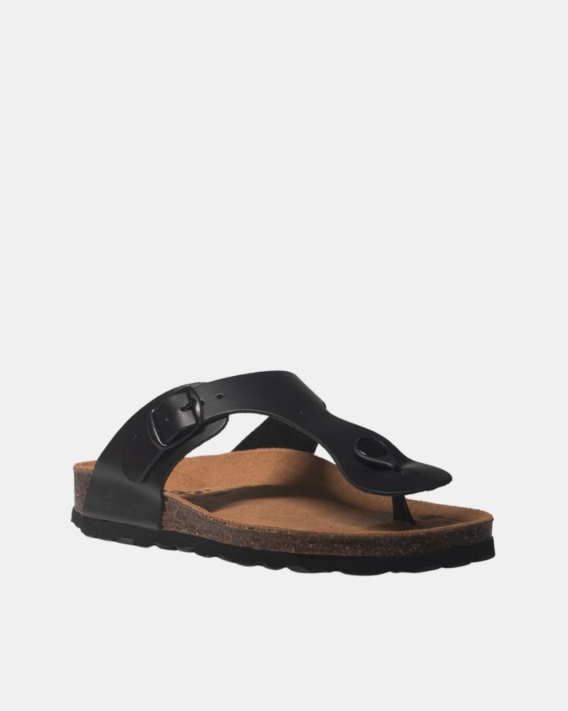  Sandalias Abiertas Mujer RKS Negro 0300