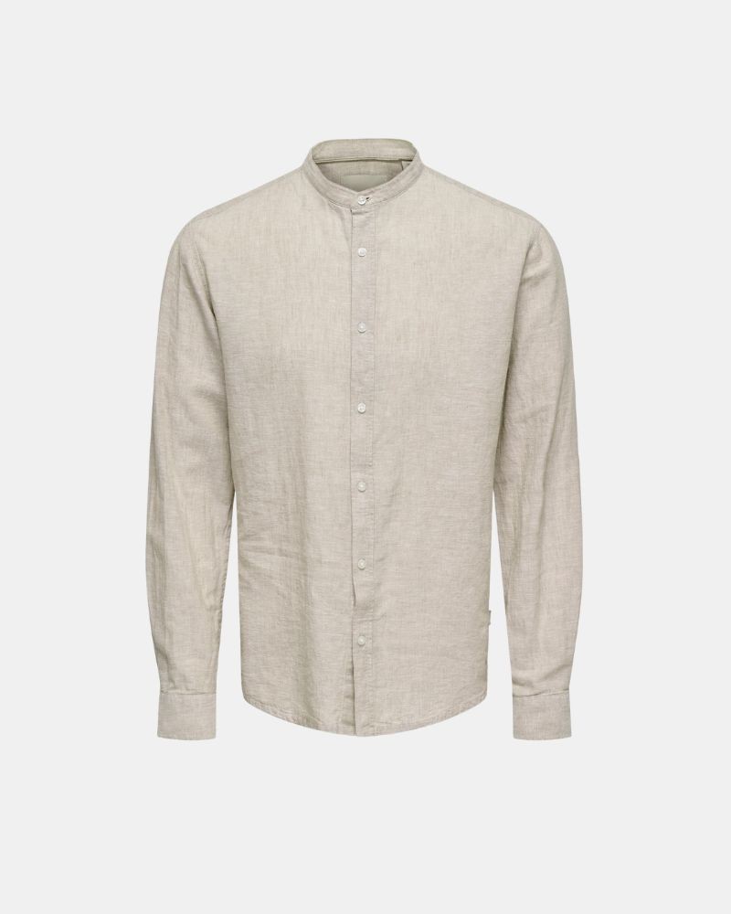 Camisas de Manga Comprida Homem ONLY & SONS Bege 22019173 CAIDEN
