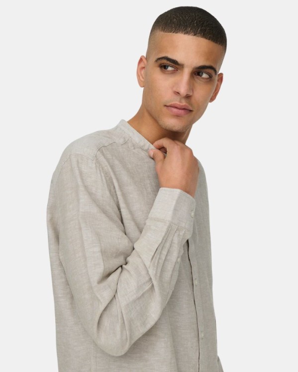  Camisas Manga larga Hombre ONLY & SONS Beige 22019173 CAIDEN