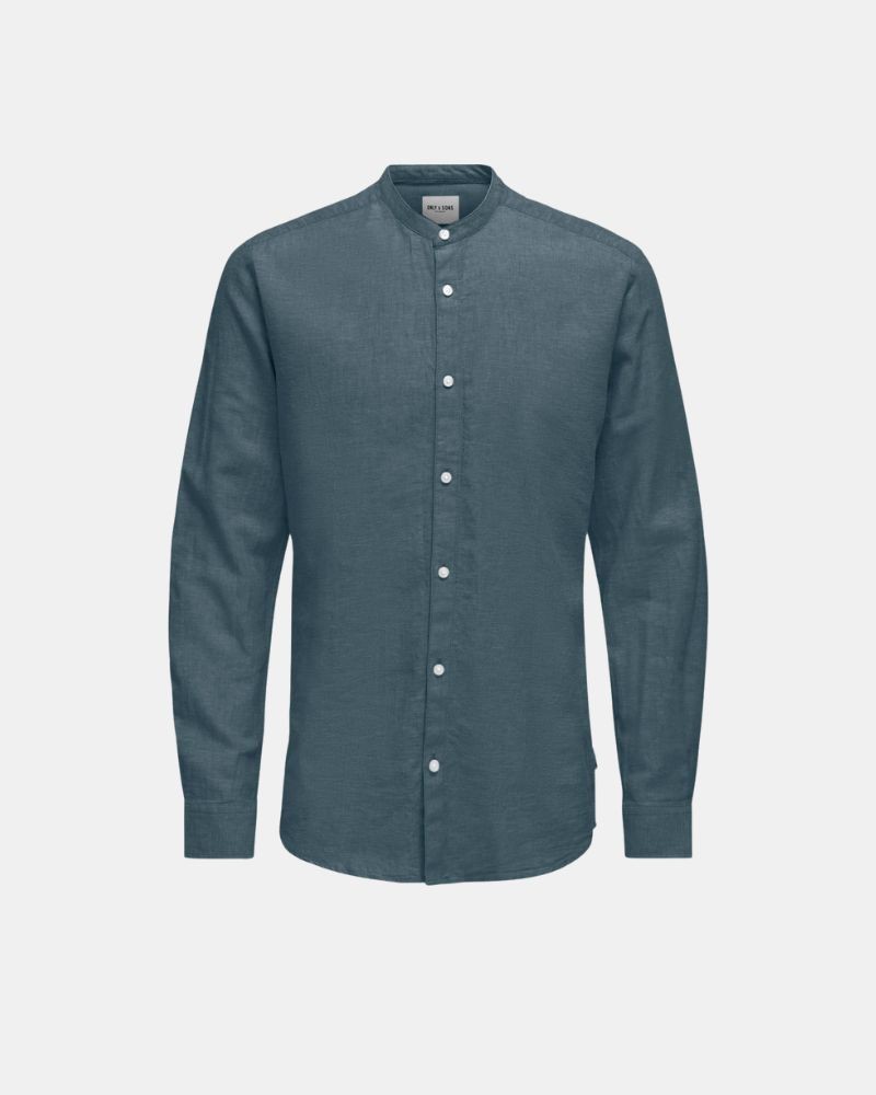 Camisas de Manga Comprida Homem ONLY & SONS Cinza 22019173 CAIDEN