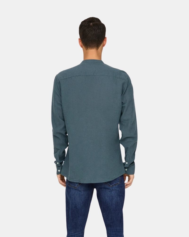Camisas de Manga Comprida Homem ONLY & SONS Cinza 22019173 CAIDEN