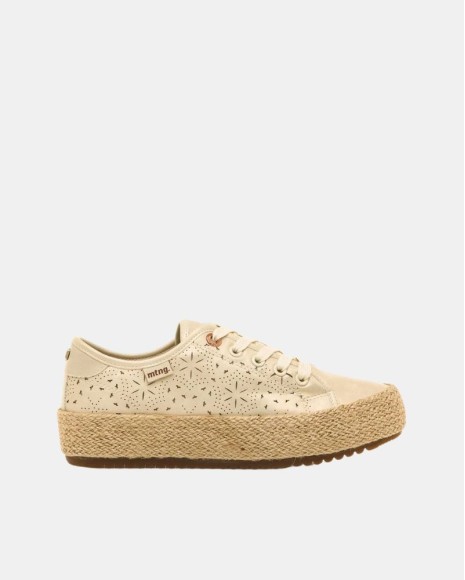 Sapatos de Rafia Mulher MUSTANG Bege 60415