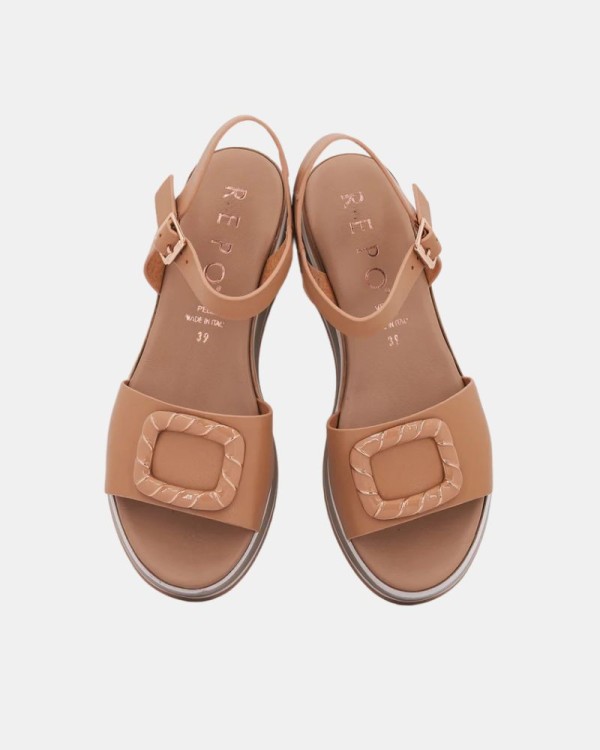Sandalias Abertas Mulher REPO Marrom 19236
