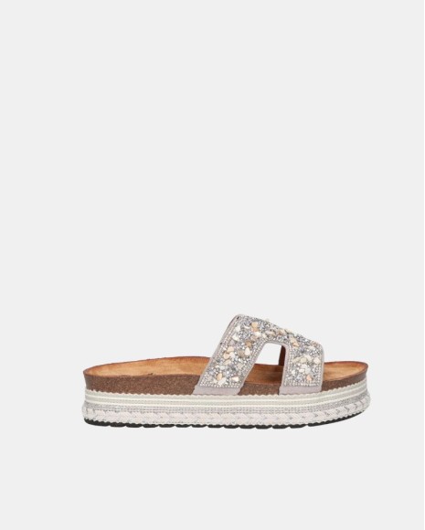 Sandalias Abertas Mulher LA STRADA Prata 2481197