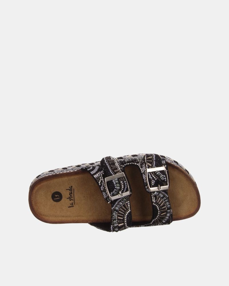  Sandalias Abiertas Mujer LA STRADA Negro 2481508