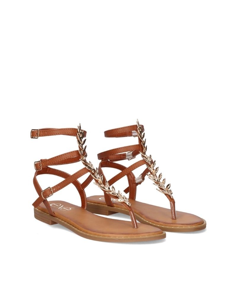 Sandalias Mujer EXE Marrón P4015 7