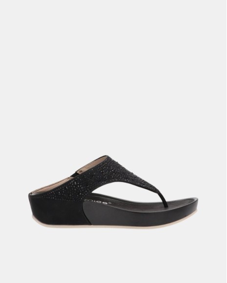 Sandalias De dedo Mulher Amarpies Negro ABZ26579
