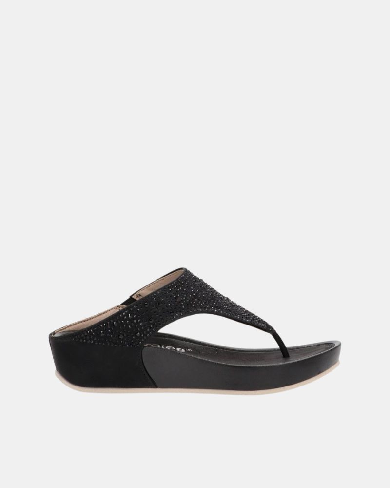 Sandalias De dedo Mulher Amarpies Negro ABZ26579