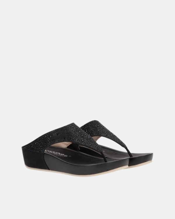 Sandalias De dedo Mulher Amarpies Negro ABZ26579