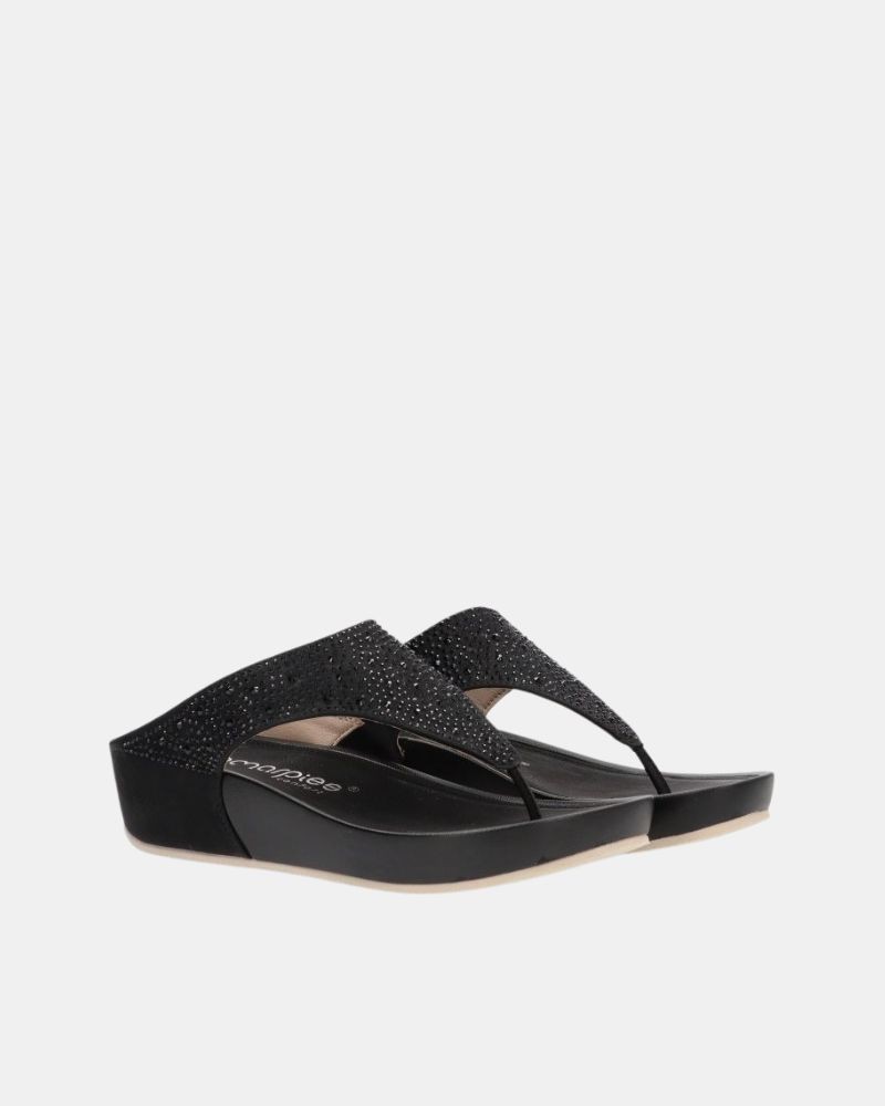  Sandalias De dedo Mujer Amarpies Negro ABZ26579