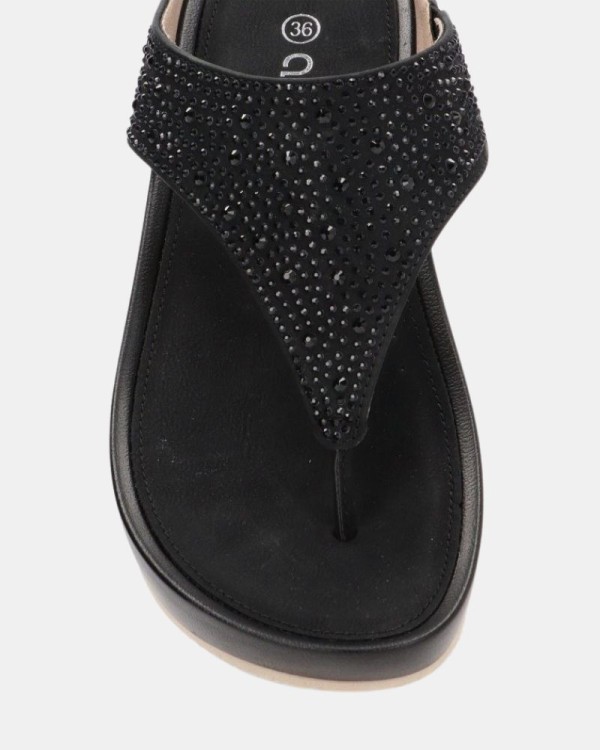 Sandalias De dedo Mulher Amarpies Negro ABZ26579