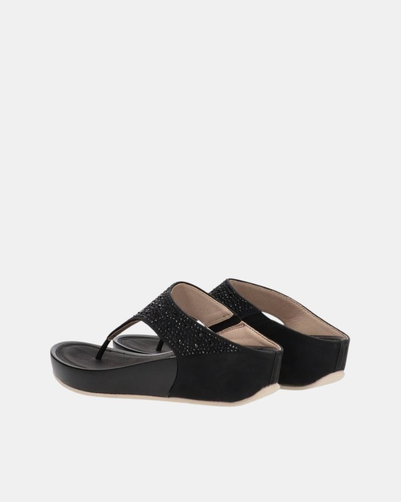  Sandalias De dedo Mujer Amarpies Negro ABZ26579