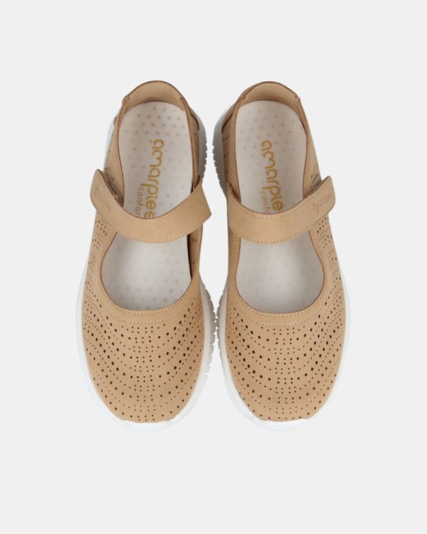 Sapatilhas Mulher Amarpies Castanho AOG28353