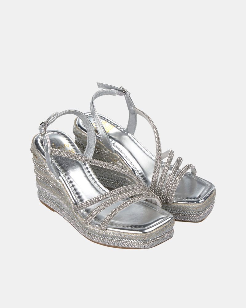 Sandalias Fiesta Mulher Alma Blue Prata V25BLC108