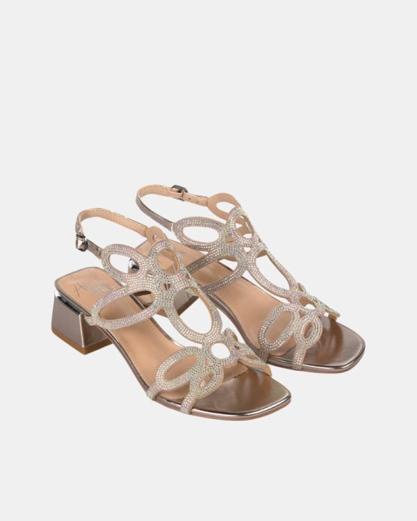  Sandalias Abiertas Mujer Alma Blue Oro V25BLD121
