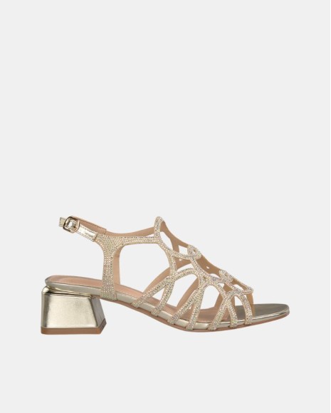 Sandalias Fiesta Mulher Alma Blue Ouro V25BLD122