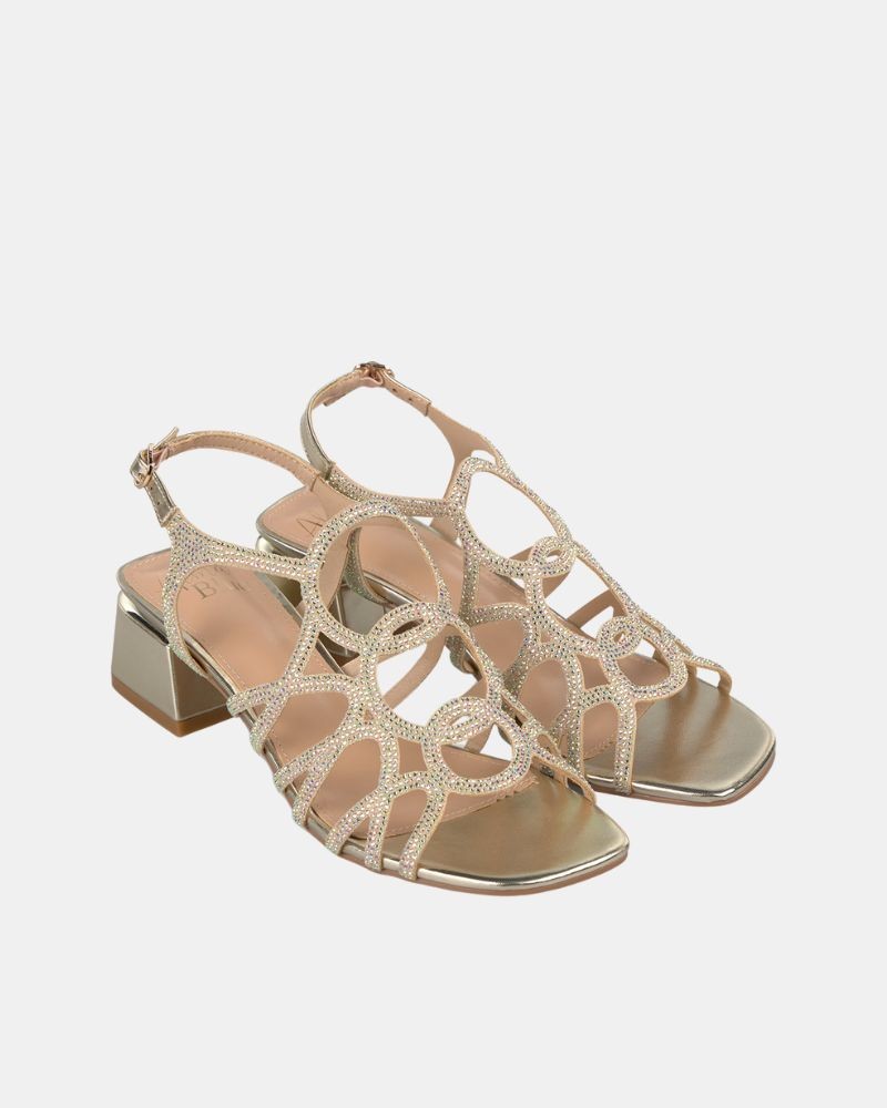Sandalias Fiesta Mulher Alma Blue Ouro V25BLD122