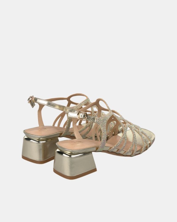 Sandalias Fiesta Mulher Alma Blue Ouro V25BLD122