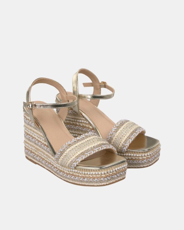 Sandalias Fiesta Mulher Alma Blue Ouro V25BLD134