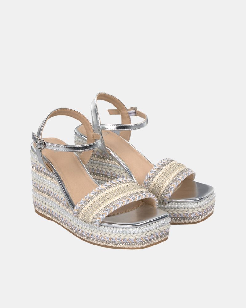 Sandalias Fiesta Mulher Alma Blue Prata V25BLD134