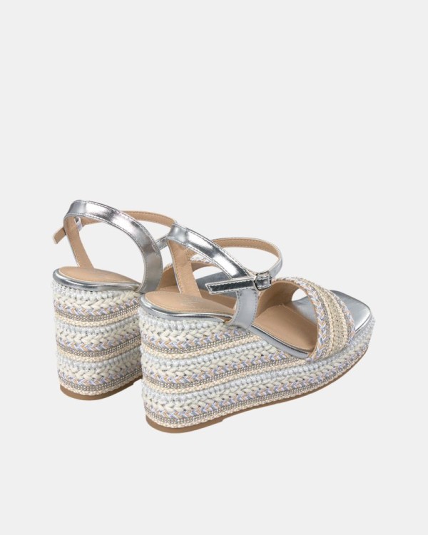 Sandalias Fiesta Mulher Alma Blue Prata V25BLD134