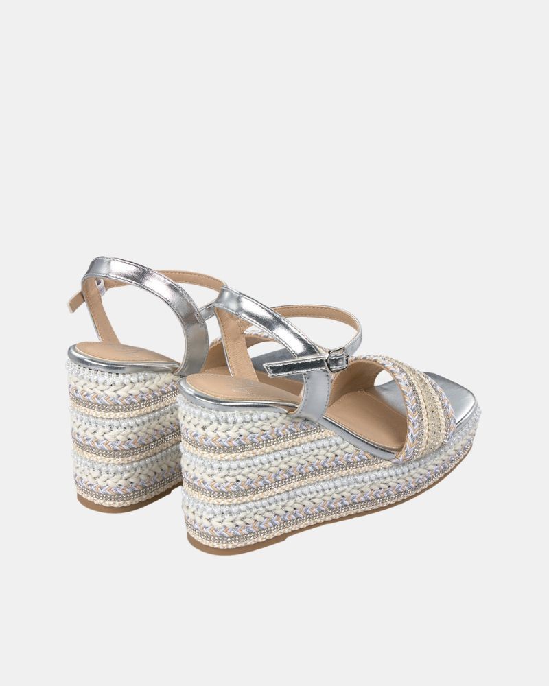Sandalias Fiesta Mulher Alma Blue Prata V25BLD134