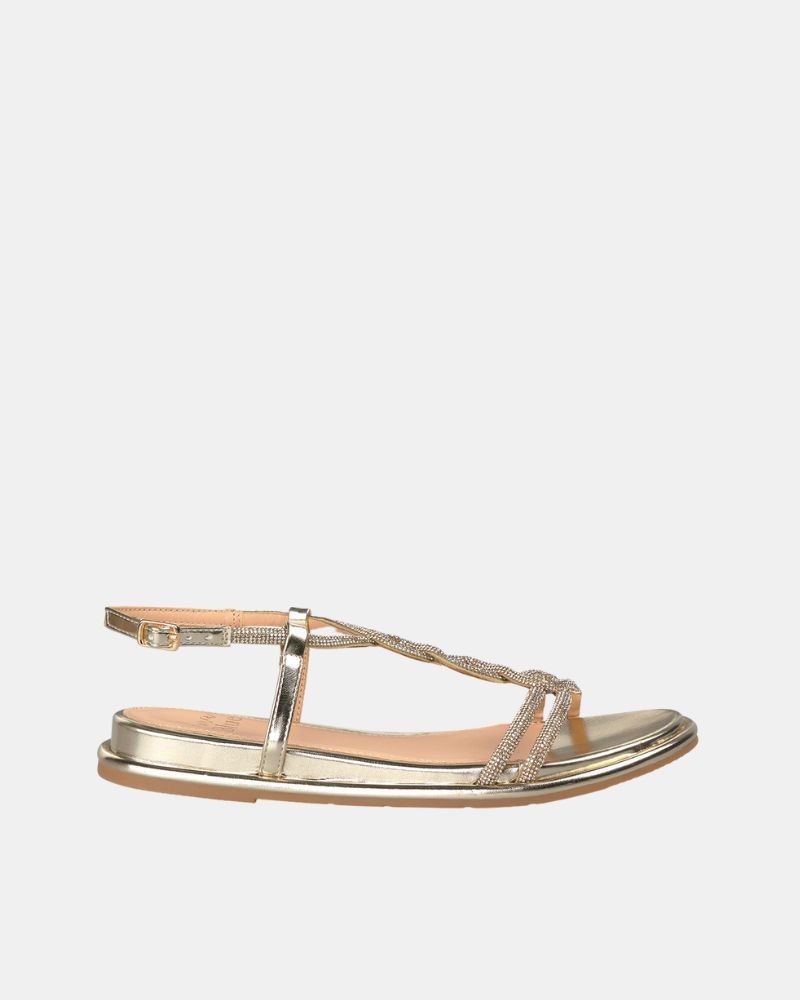 Sandalias Fiesta Abertas Mulher Alma Blue Ouro V25BLD109