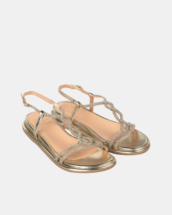  Sandalias Fiesta Abiertas Mujer Alma Blue Oro V25BLD109