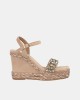 Sandalias Fiesta Abertas Mulher Alma Blue Areia V25BLG107