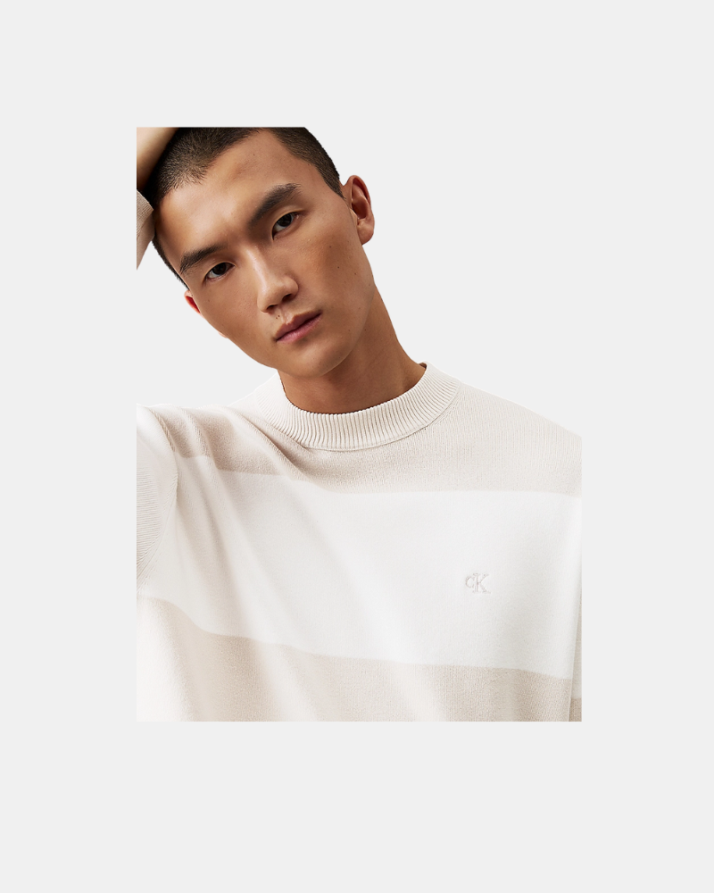 T-shirt de Manga Comprida Homem CALVIN KLEIN Bege J30J326741