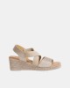  Sandalias Abiertas Rafia Mujer RKS Beige 425495