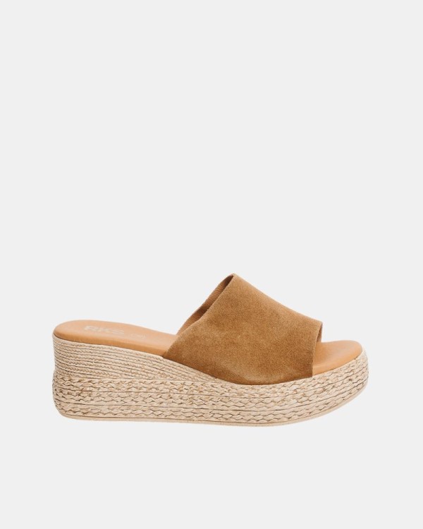  Sandalias Rafia Mujer RKS Marrón 3767