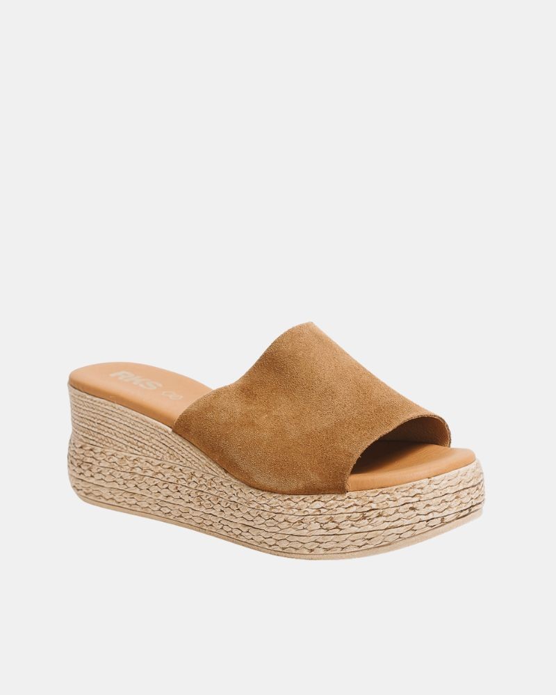  Sandalias Rafia Mujer RKS Marrón 3767