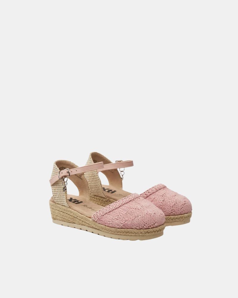  Sandalias Alpargatas Rafia Infantil XTI Nude 150902