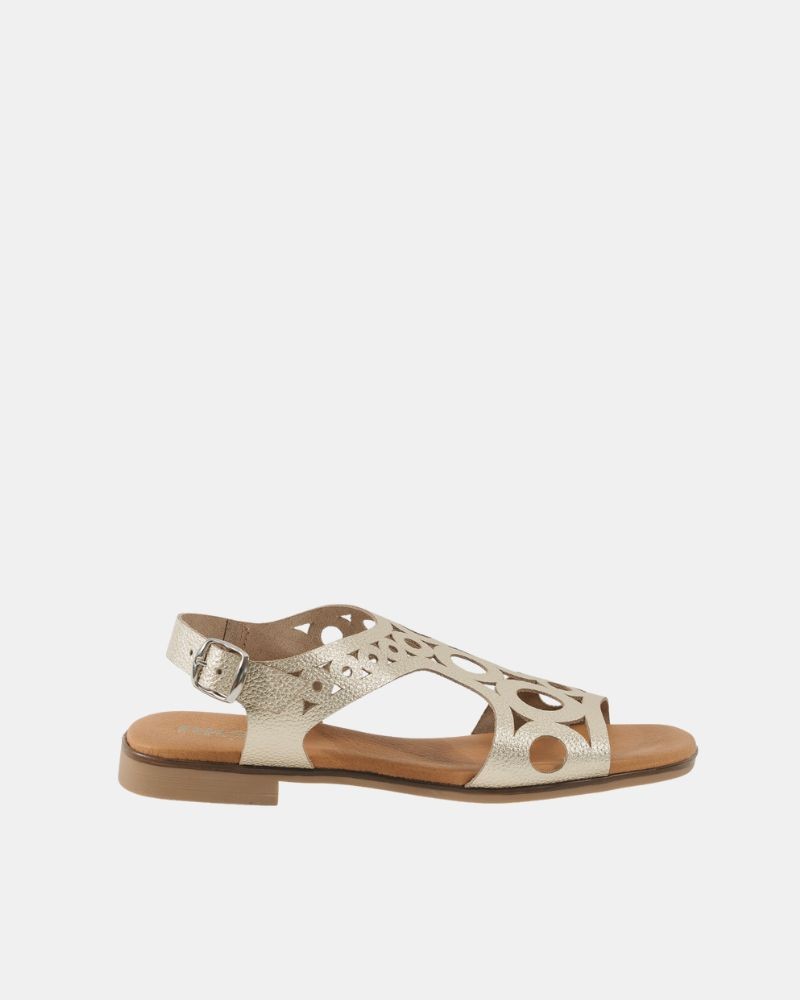  Sandalias Abiertas Mujer RKS Oro 3049