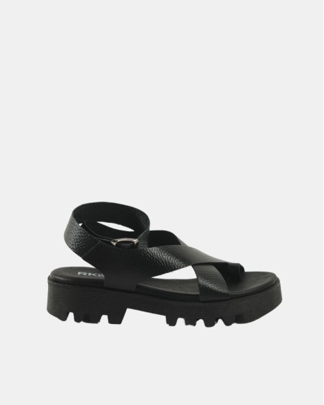  Sandalias Abiertas Mujer RKS Negro 446704