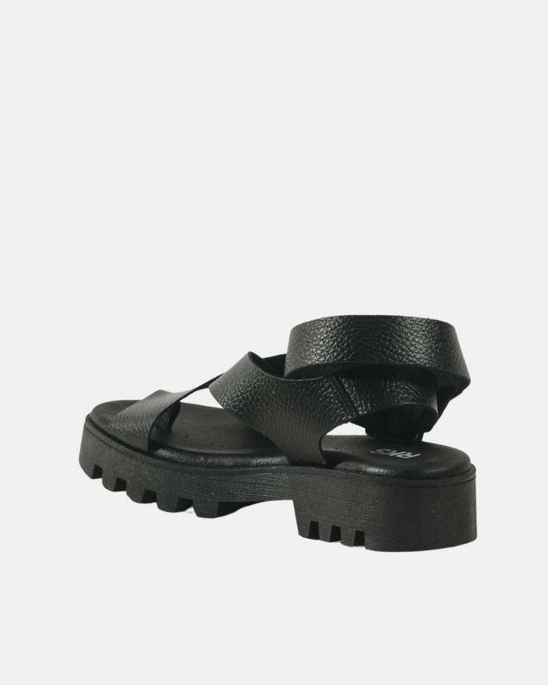  Sandalias Abiertas Mujer RKS Negro 446704