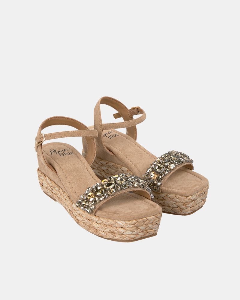 Sandalias Fiesta Mulher Alma Blue Areia V25BLG112